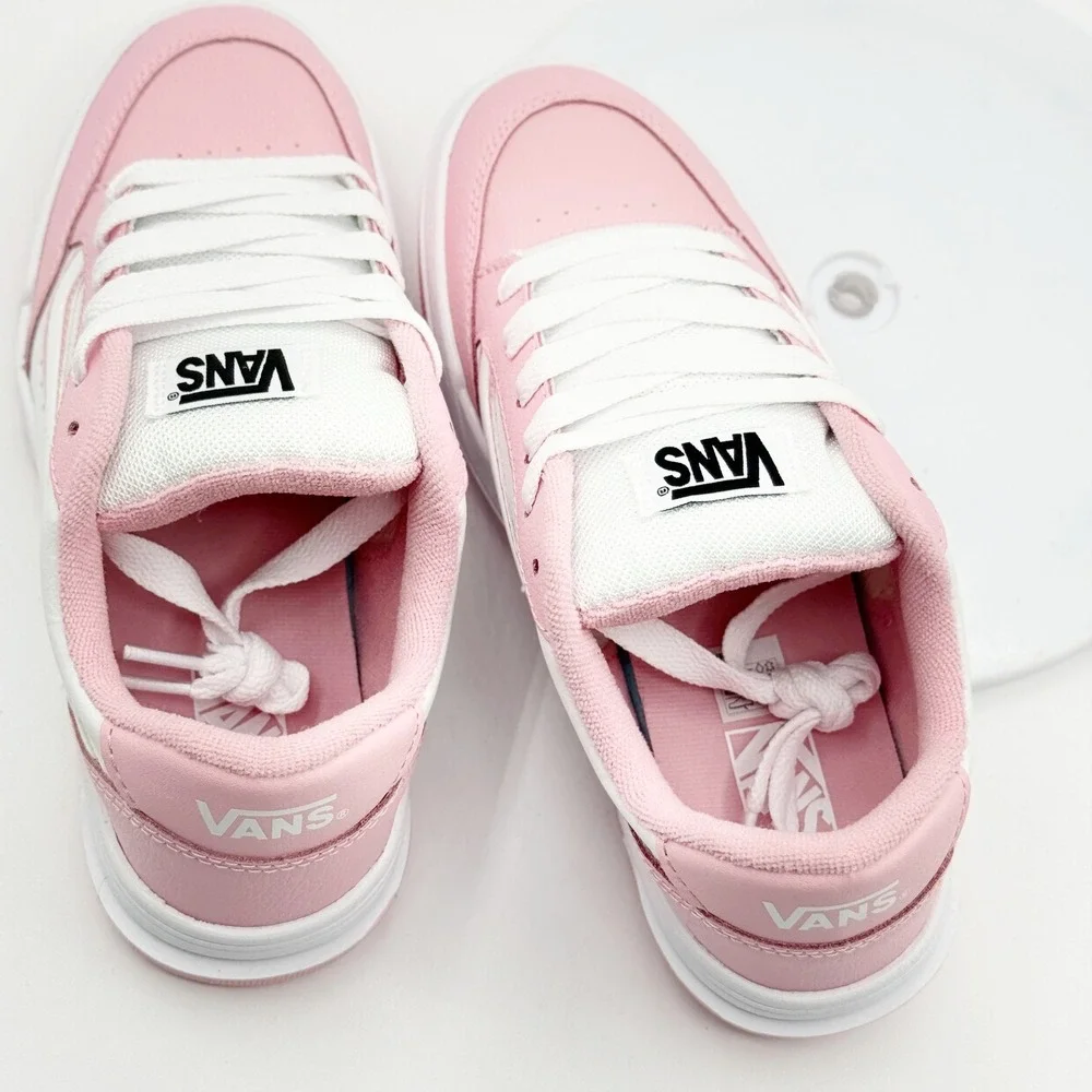 Vans Hylane Kids Size 4.5 Big Girls Pink/White NEW